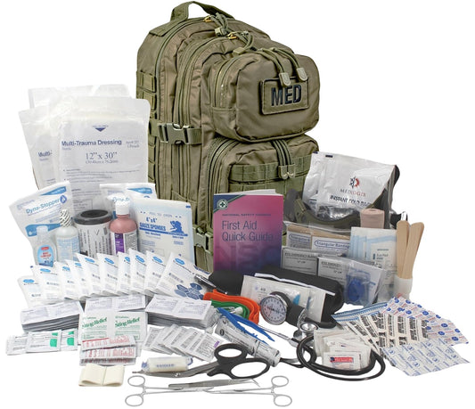Luminary Tactical Trauma Kit - Fully Stocked First Aid Trauma & Emergency Survival Medical Kit First Responder Backpack for EMS/EMT Essential Supplies for Preppers & Professionals (Olive Drab)