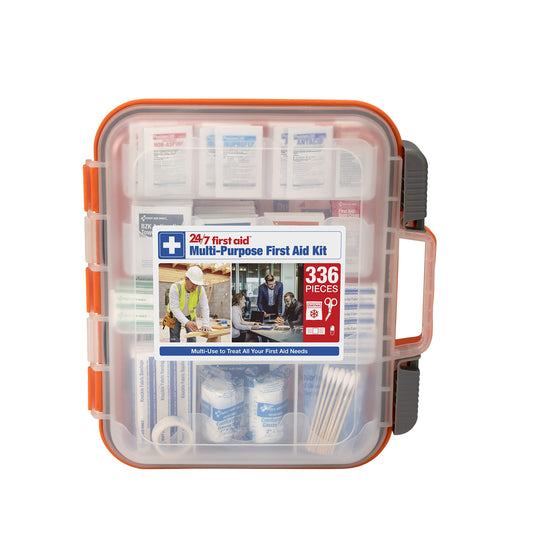 336 Piece First Aid Kit Plastic Case